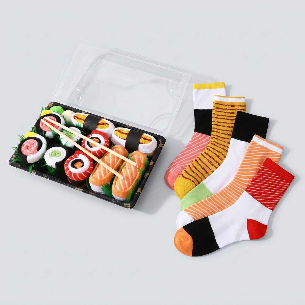 Sushi Strap – Calcetines Divertidos Estilo Sushi