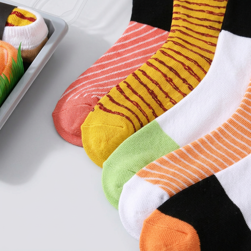 Sushi Strap – Calcetines Divertidos Estilo Sushi