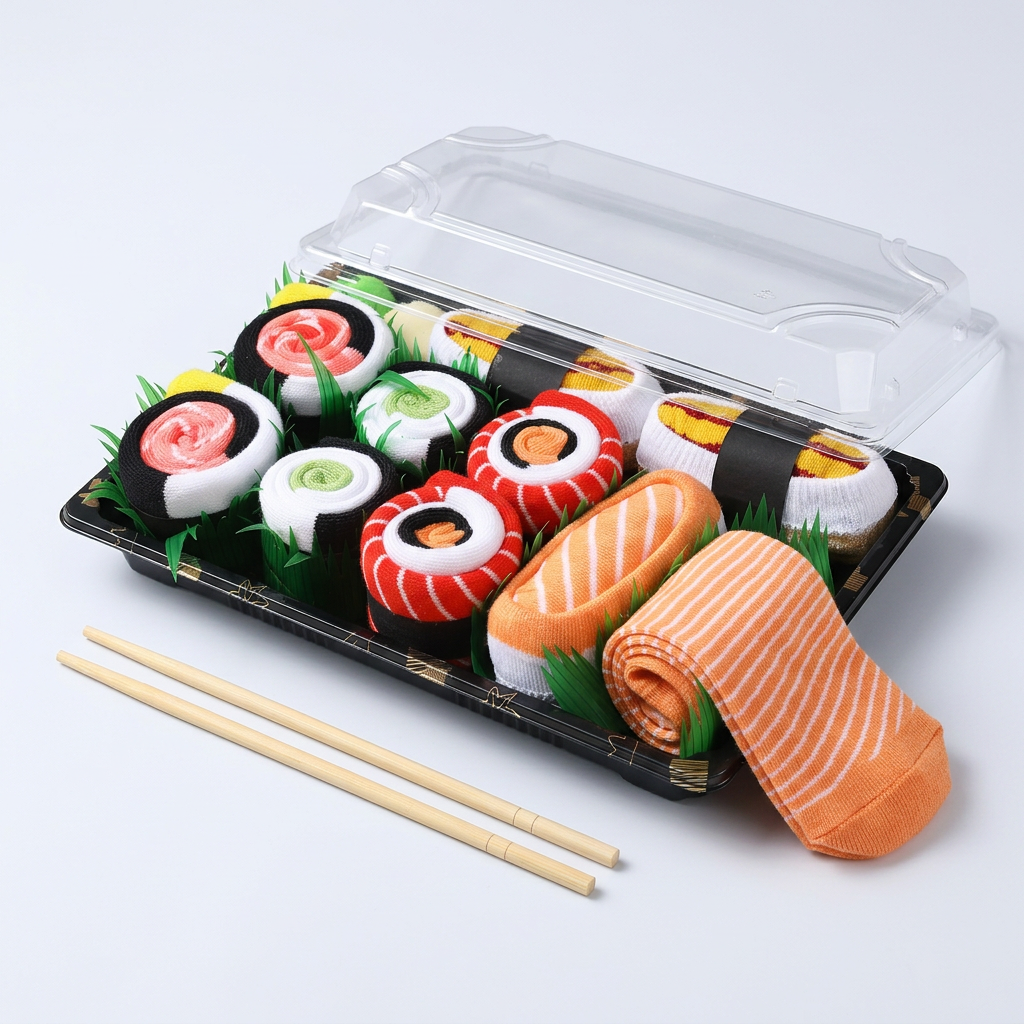 Sushi Strap – Calcetines Divertidos Estilo Sushi